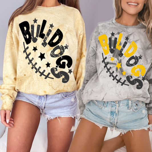 Oversized Bulldogs Crewneck Color blast Sweatshirt